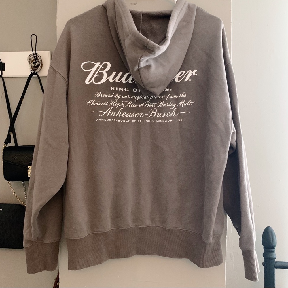 Pacsun Budweiser oversized zip up hoodie